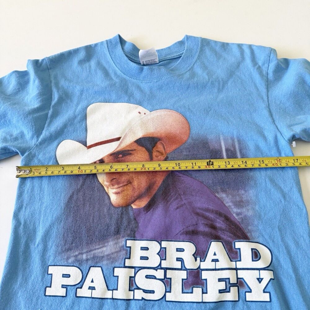 Vintage Y2K Brad Paisley Time Well Wasted Crewneck Tee Shirt Top Size S Small - Picture 6 of 16